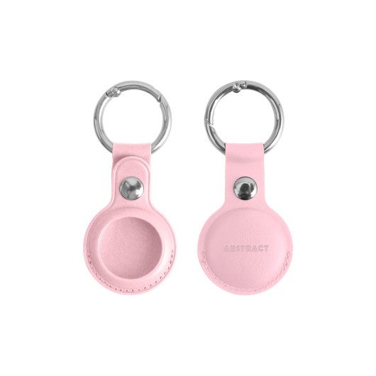 PU Leather Keyring AirTag Holders Pink